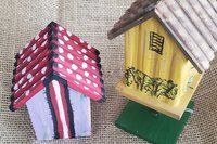 Avian Haven Folk Art Birdhouse Display