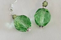 Emerald Glitter Czech Crystal Earrings