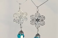 Aqua Prism Chandelier Earrings