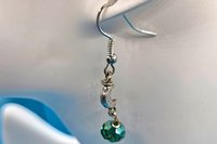 Silver Crystal Moon Earrings