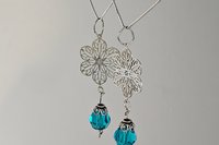 Aqua Prism Chandelier Earrings