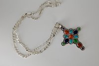 SouthWestern Style Gemstone Cross Necklace