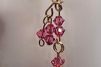 Rosie Pink Czech Cluster Earrings