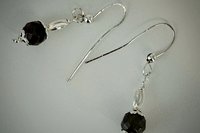 Lunar Mist Gray Gemstone Earrings
