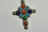 SouthWestern Style Gemstone Cross Necklace