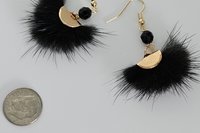 Midnight Black Feather Earrings