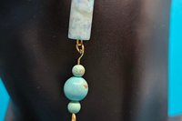 Genuine Turquoise and Pearl Earrings