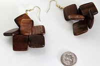 Retro Style Wooden Cluster Dangles