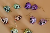 Ghostly Skull Earrings in five colors