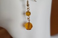 Austrian Bronze Glow Earrings