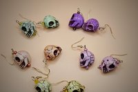 Ghostly Skull Earrings in five colors