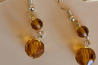 Austrian Bronze Glow Earrings