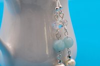 Pearl and Celadon Green Earrings