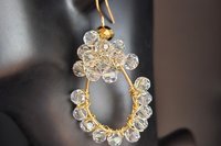 Glistening Wirewrapped Crystal Earrings