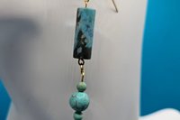 Genuine Turquoise and Pearl Earrings
