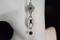 Halloween Spider Design Necklace and Earrings Jewelry Set for Women