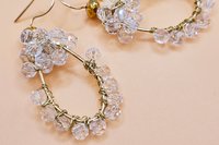 Glistening Wirewrapped Crystal Earrings