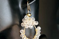 Glistening Wirewrapped Crystal Earrings