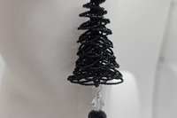 Black Christmas Tree Earrings or ornaments
