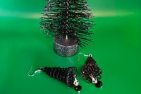 Black Christmas Tree Earrings or ornaments