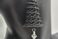 Black Christmas Tree Earrings or ornaments