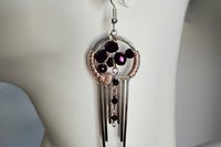 Wrapped in Purple Fire Earrings