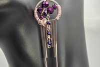 Wrapped in Purple Fire Earrings