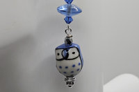 Mystical Blue Owl Earrings