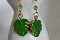 Green Leaf Earrings