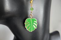 Green Leaf Earrings