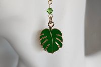 Green Leaf Earrings