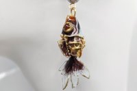 Cloisonne Fantail Goldfish Earrings