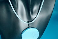 Marcasite-Accented Turquoise Pendant Necklace