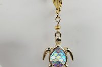 Sea Turtle Iridescent Earrings