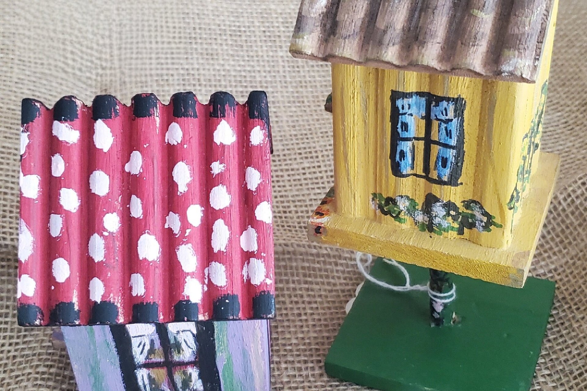 Avian Haven Folk Art Birdhouse Display
