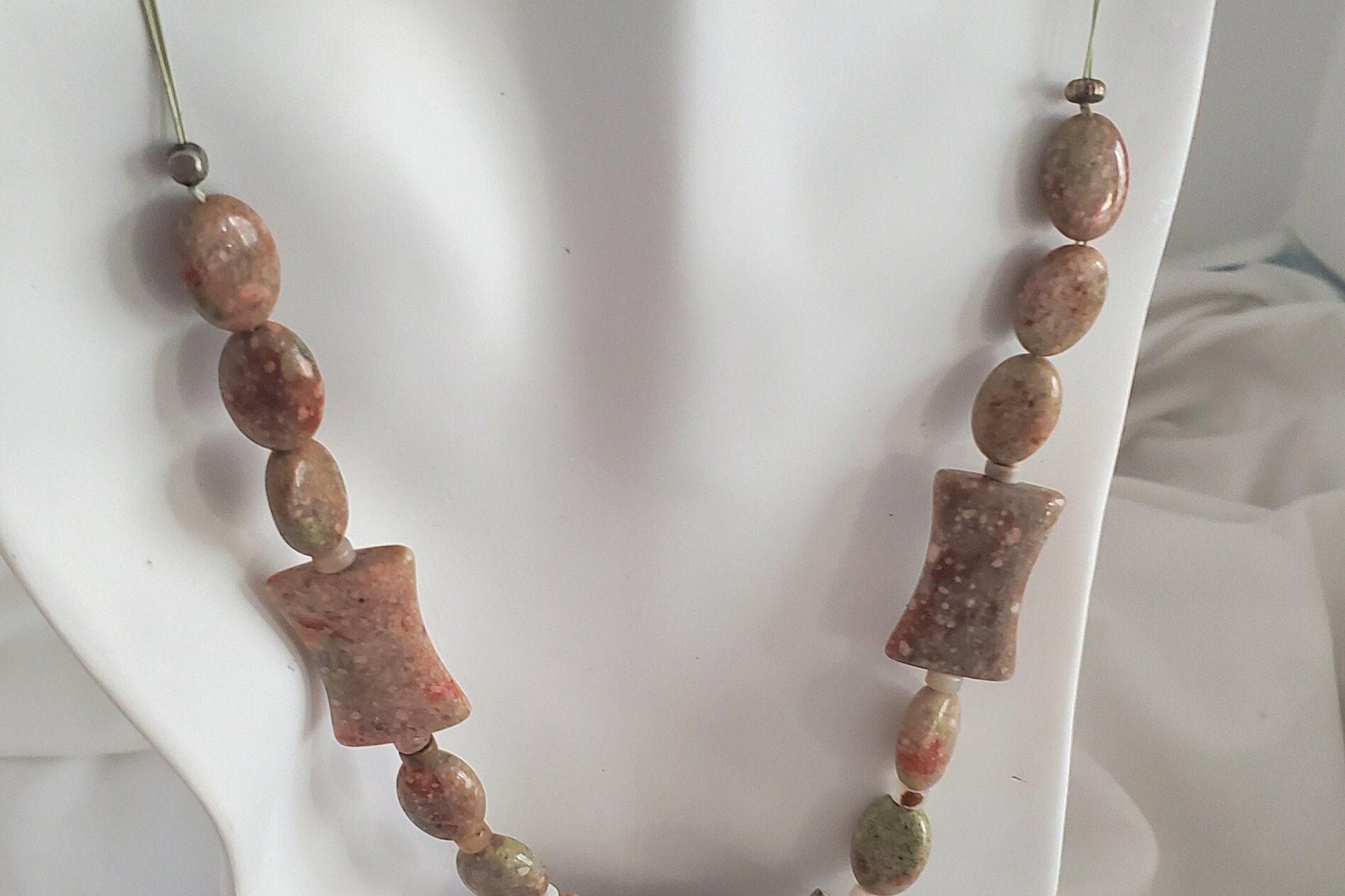 Egyptian Sands Leopard Jasper Necklace"