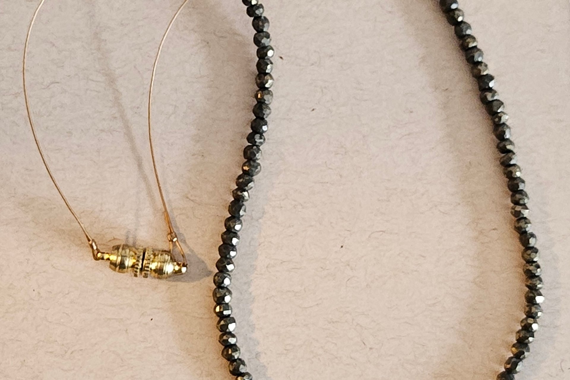 Magnetic Golden Pyrite Necklace