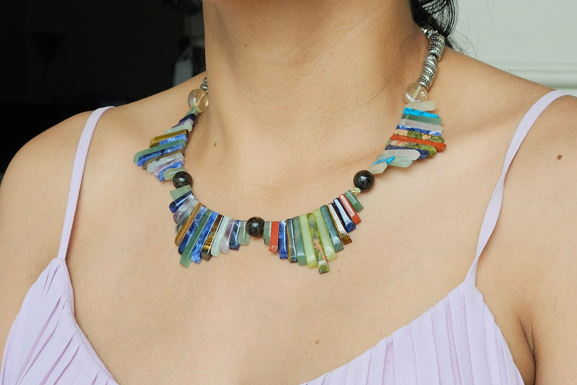 Enchantment of the Nile Multi-Gemstone Necklace