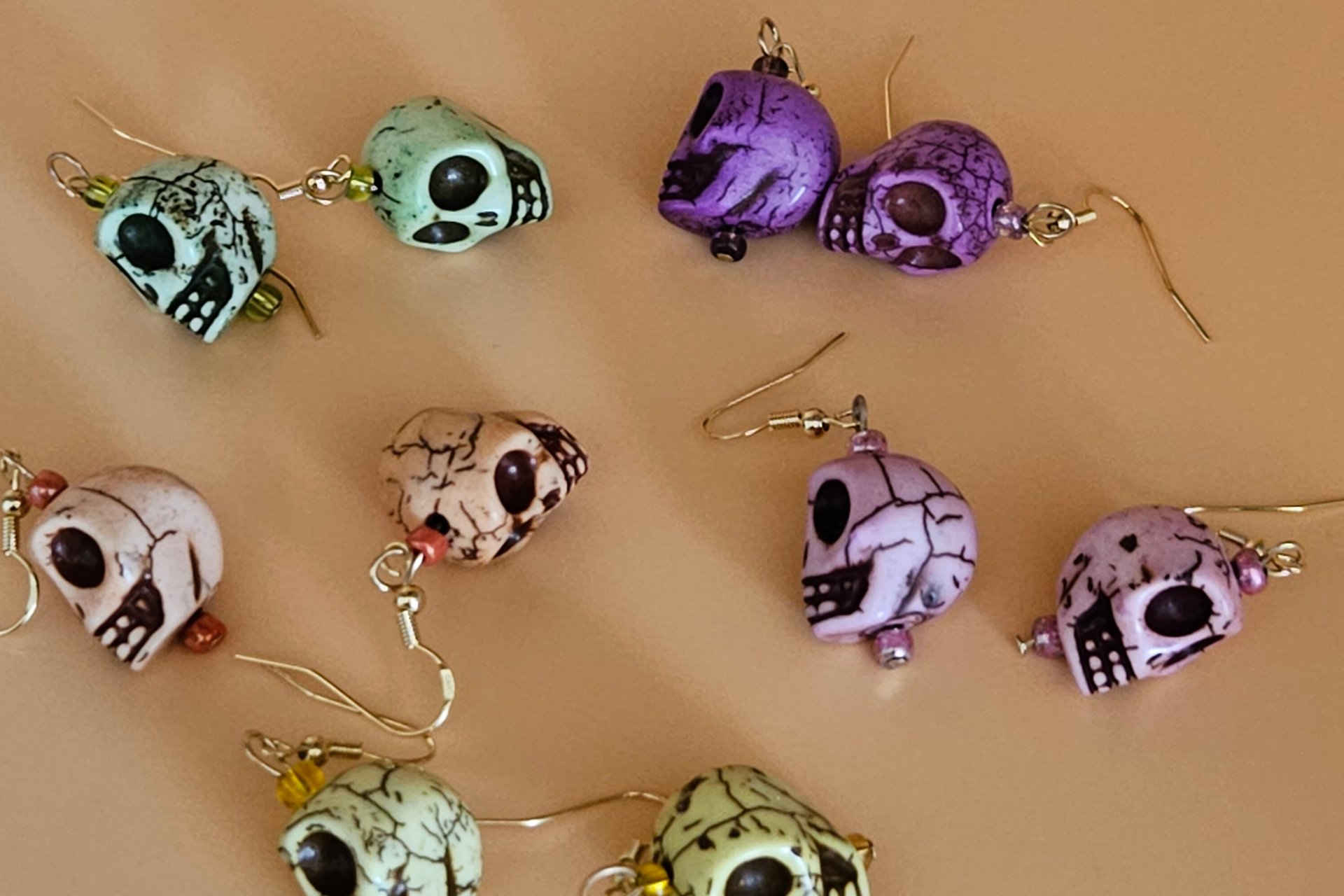 Ghostly Skull Earrings in five colors