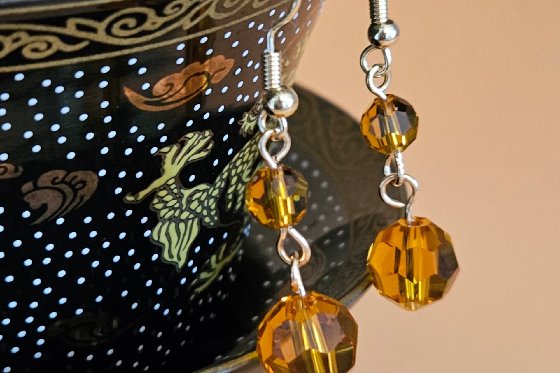 Austrian Bronze Glow Earrings