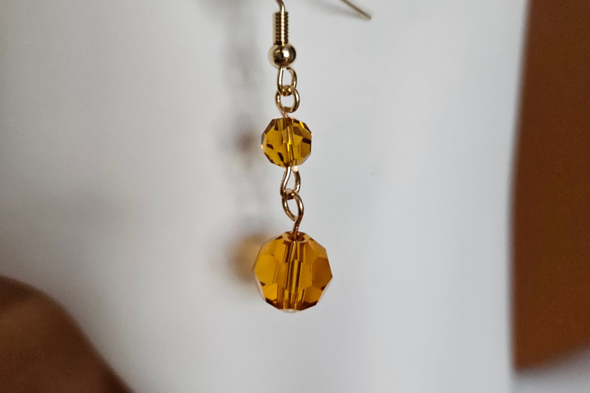 Austrian Bronze Glow Earrings