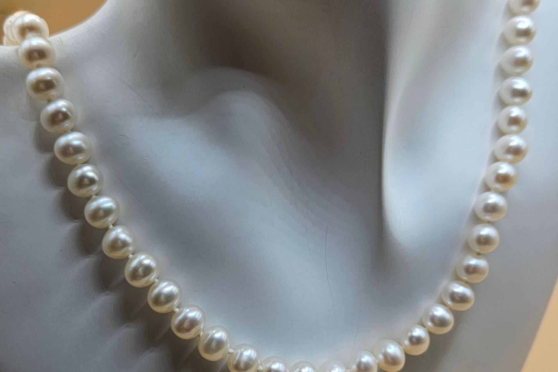 Timeless Elegance White Cultured Freshwater Pearl Necklace