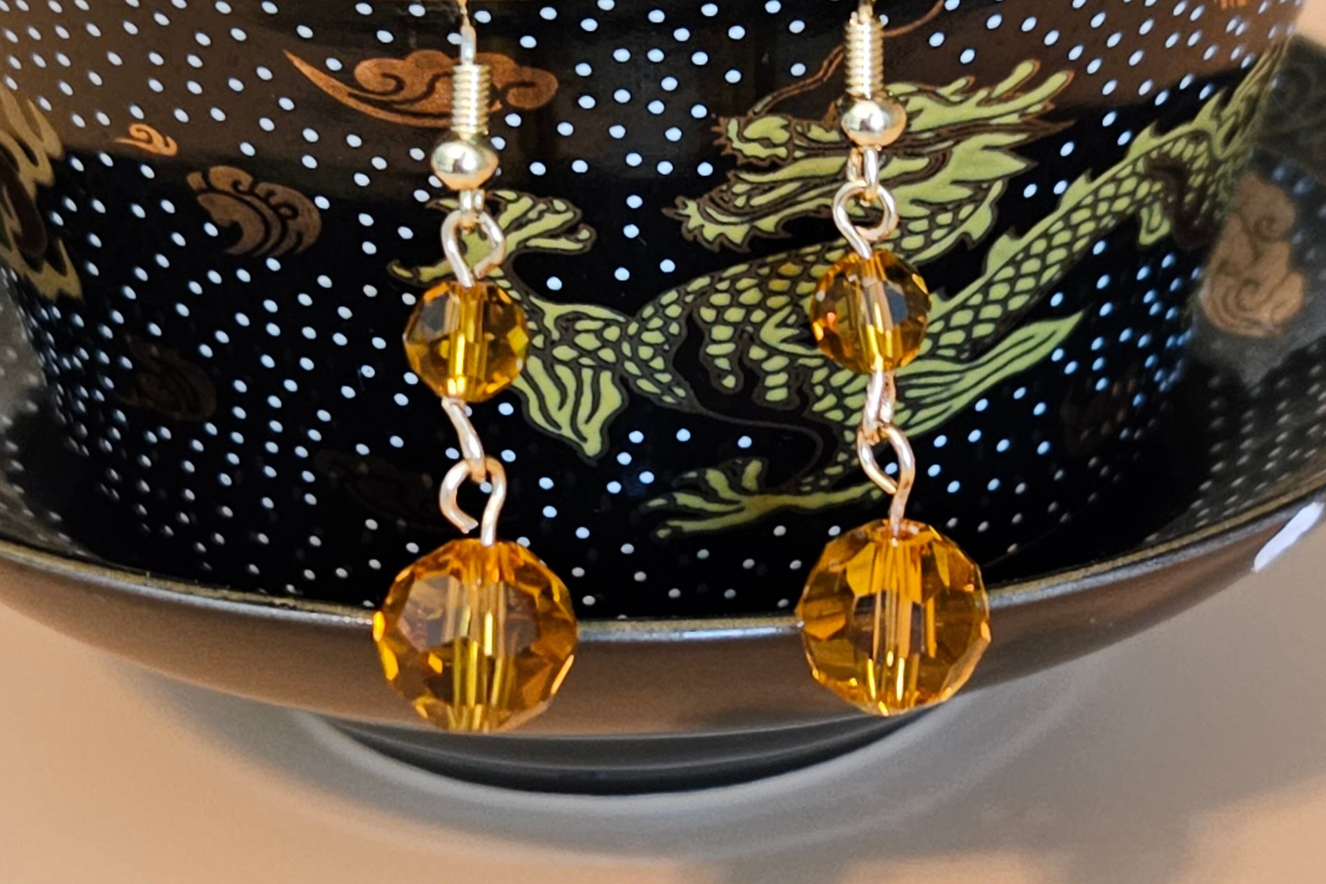 Austrian Bronze Glow Earrings