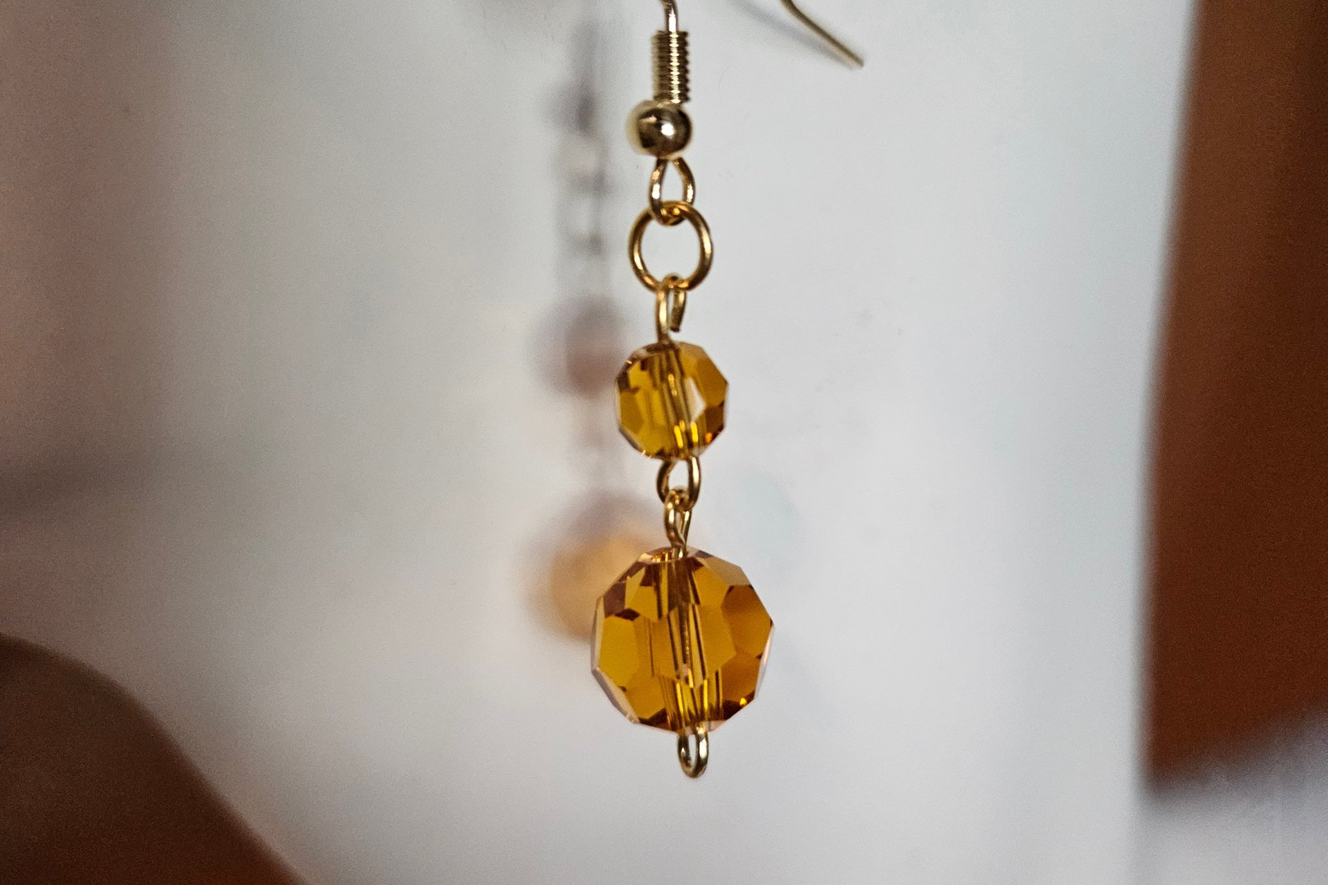 Austrian Bronze Glow Earrings