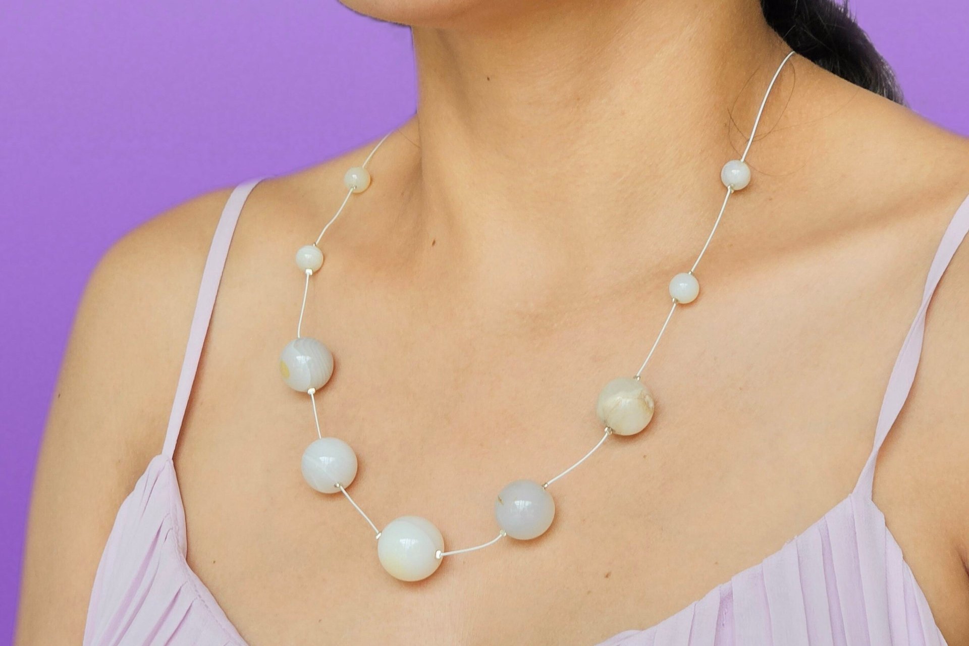 Stellar Radiance Quartz Sphere Necklace