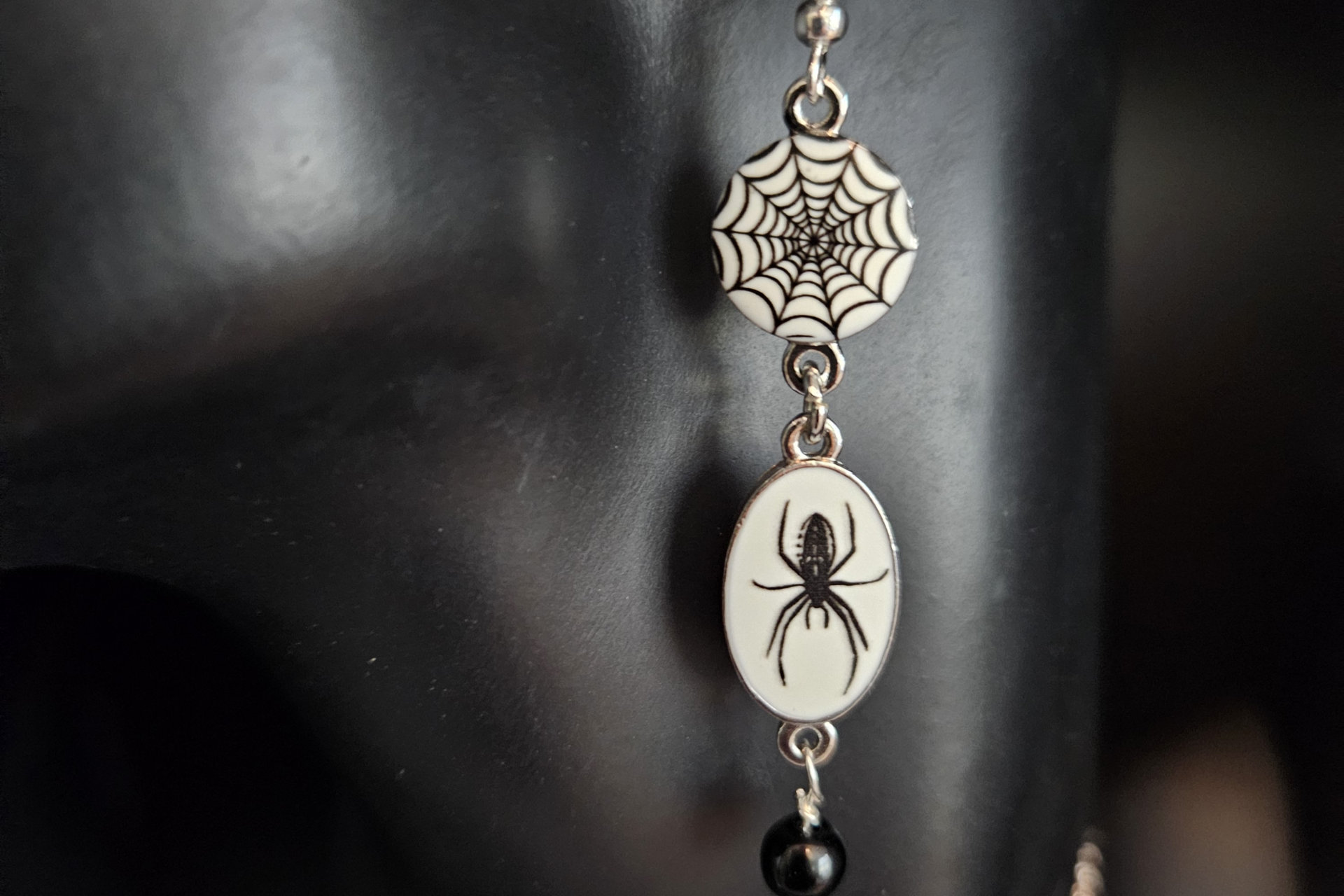 Halloween Spider Design Necklace and Earrings Jewelry Set for Women