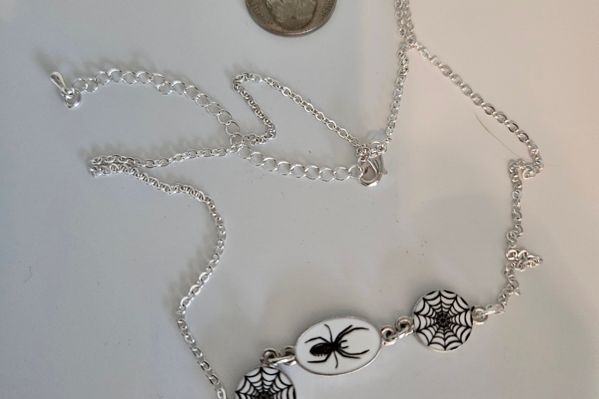 Halloween Spider Design Necklace and Earrings Jewelry Set for Women