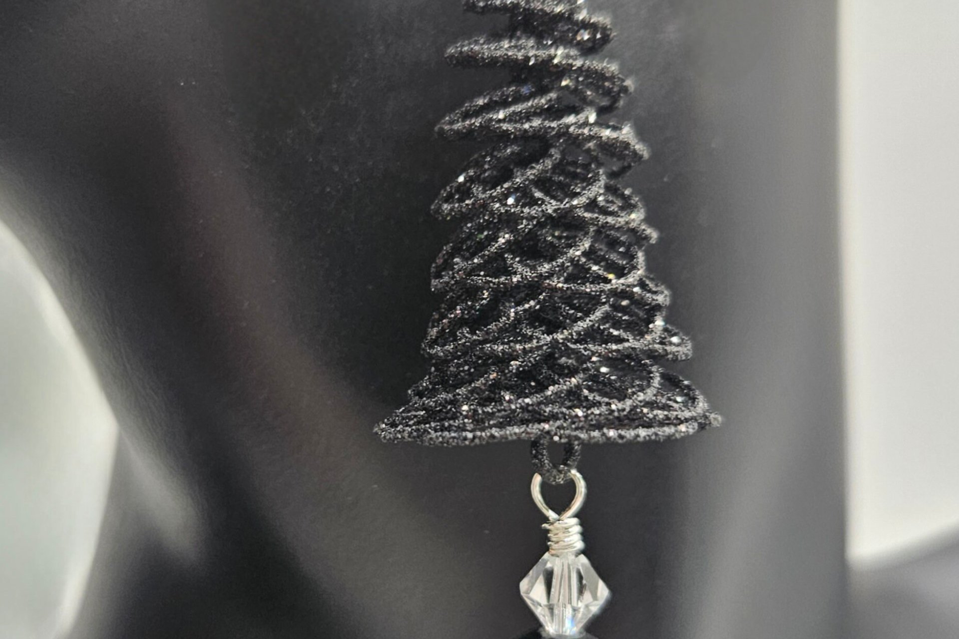 Black Christmas Tree Earrings or ornaments