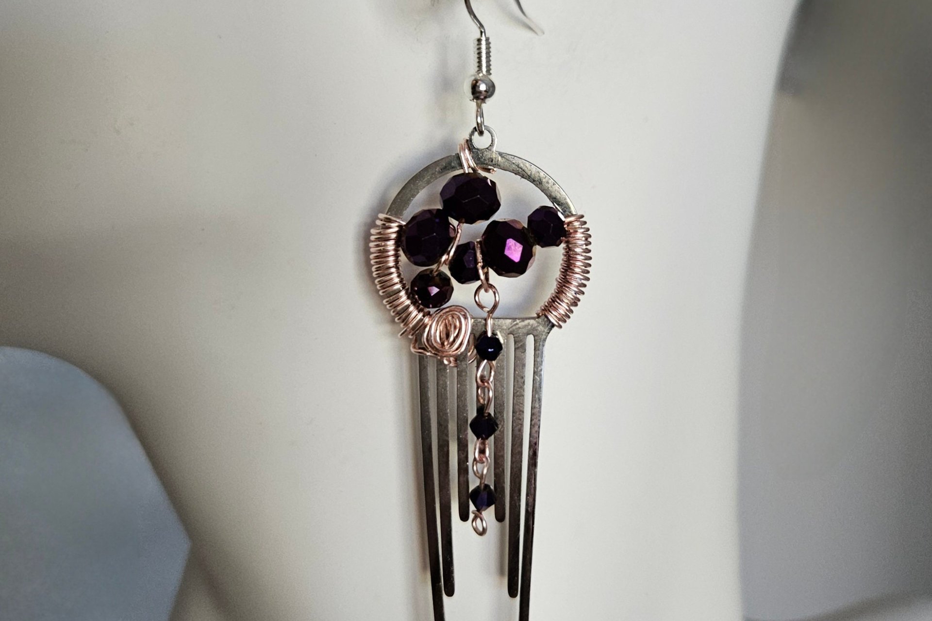 Wrapped in Purple Fire Earrings