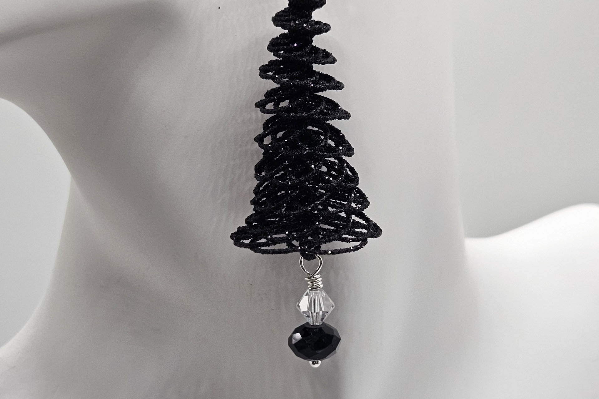 Black Christmas Tree Earrings or ornaments